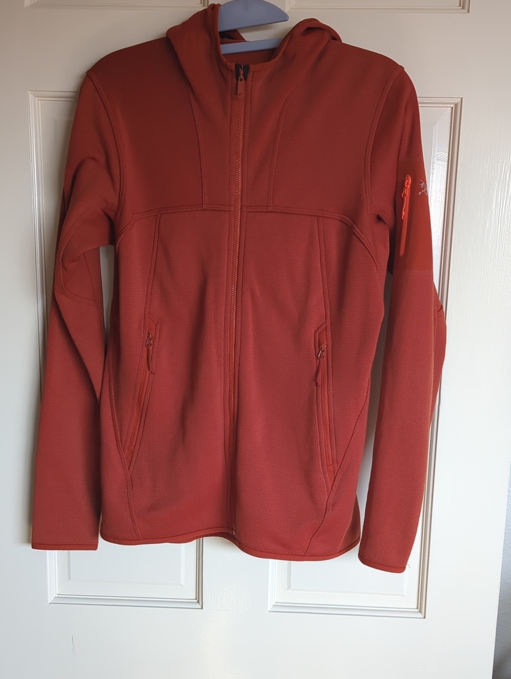 Arc'teryx Zip Up Fleece Hoodie Orange Size S